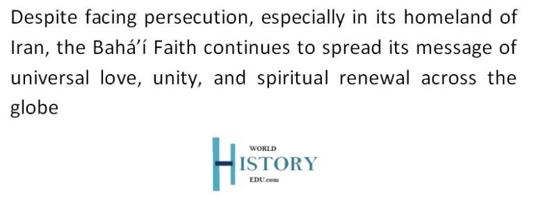 Baháʼí Faith: History & Facts - World History Edu