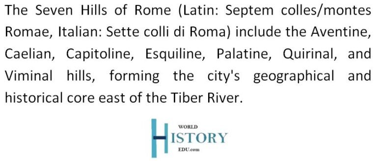The Seven Hills on which ancient Rome was built - World History Edu