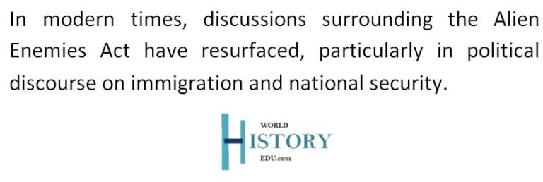 History of the Alien Enemies Act: When and Why was it Passed? - World ...
