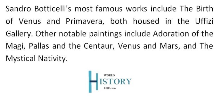 Most Famous Paintings by Sandro Botticelli - World History Edu